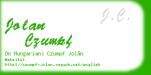 jolan czumpf business card